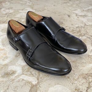 Hugo Boss Kensington Double Monk Strap Leather Shoes Made in Italy